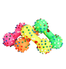 Colorful Dotted Dumbbell Shaped Dog Toys