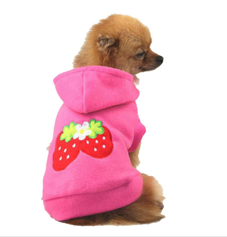 Strawberry Hoodie Apparel Warm Coat Jacket