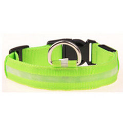 Nylon Pet Collar Night Safety LED Flashing Glow