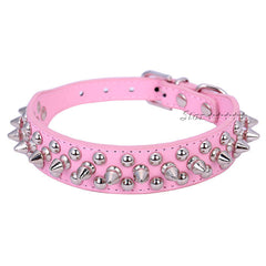 Punk Style Spiked Pet Dog Collar Round Bullet