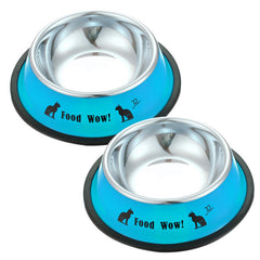 New Stainless Steel Anti-skid Pet Food Water Bowl