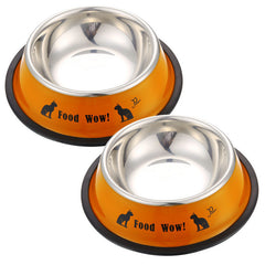 New Stainless Steel Anti-skid Pet Food Water Bowl