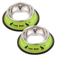 New Stainless Steel Anti-skid Pet Food Water Bowl