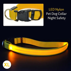 Pet Dog Collar Night Safety Flashing Glow