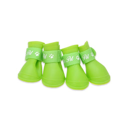 4Pcs Waterproof Rubber Pet Shoes