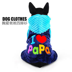 Fashion I love Papa and Mama Pet Dog Clothes