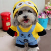 Winter Pet Clothes Yellow Minions Costume