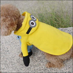 Winter Pet Clothes Yellow Minions Costume