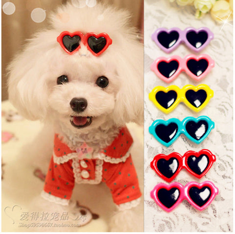 Love Glasses Pet Hairpin Pet Accessories